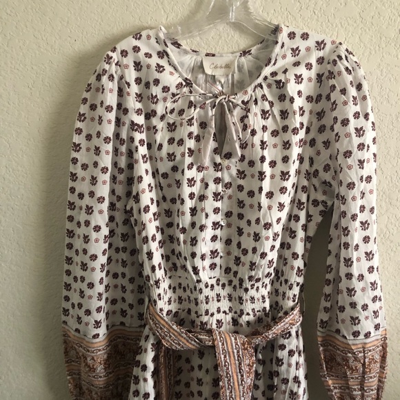 CLEOBELLA Blakely Midi Dress with Belt Tie Bohemian Size Large NWT - Picture 4 of 10